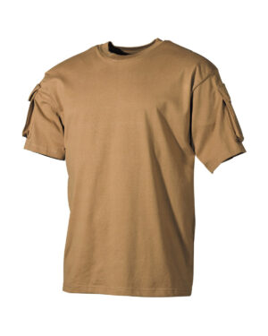 MFH Short Sleeve Cargo T-shirt Coyote